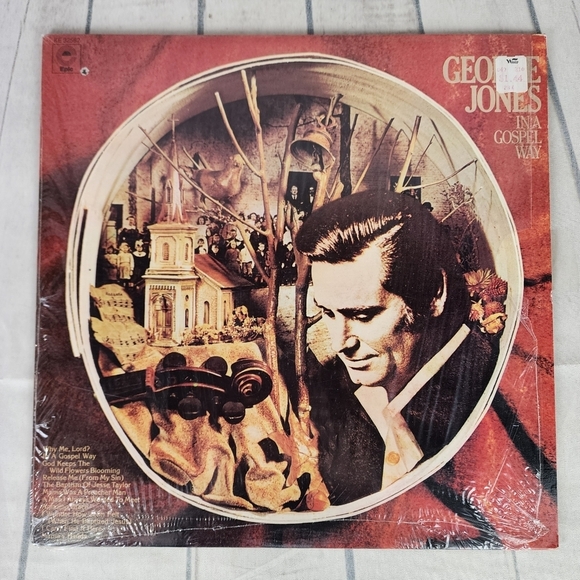 Vintage Other - Vintage 1974 George Jones In A Gospel Way Vinyl Album Amazing Grace